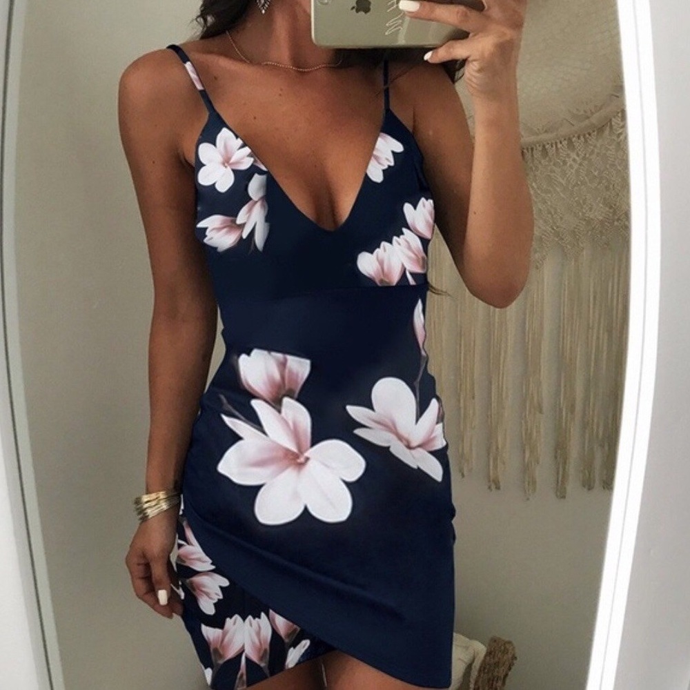 Women Blue Asymmetrical dress